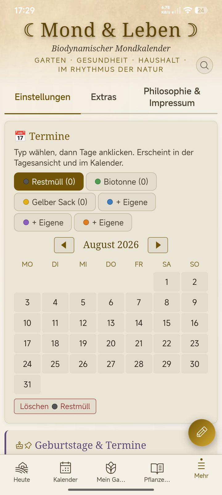 Günstige Termine